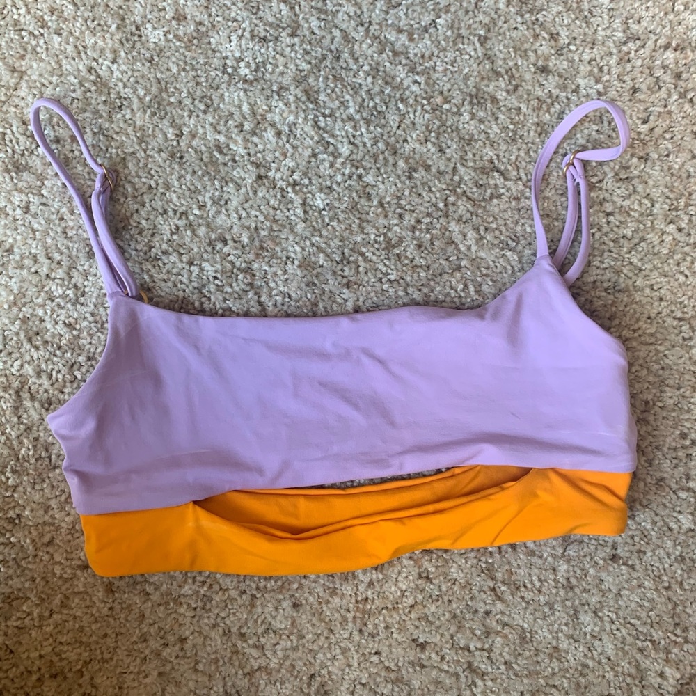 L space Kelli bikini top in lilac and mango - Picture 5 of 6